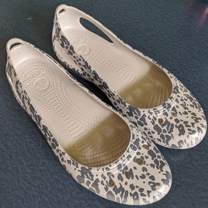 Croc cheetah print dress shoes